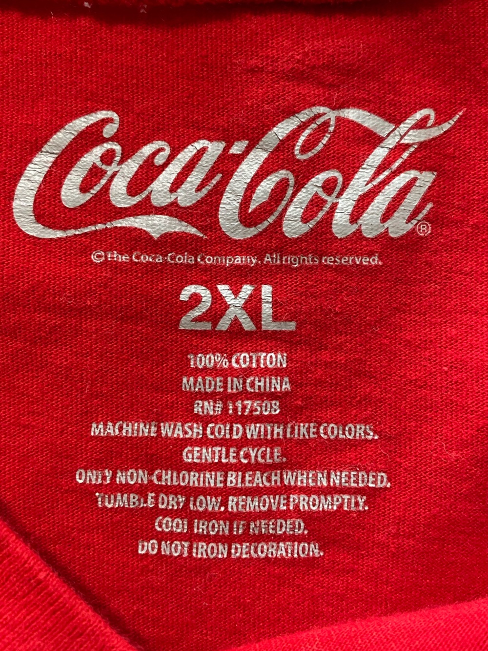 Coca-Cola Red Long Sleeve Logo Tee with White Script - Picture 2 of 8